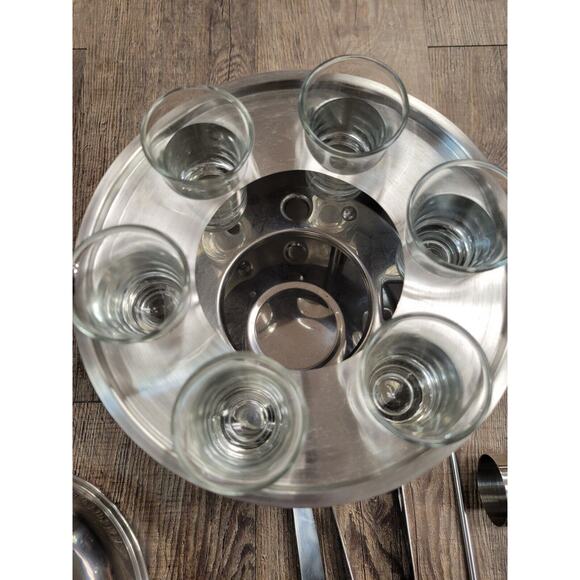 Godinger Stainless Steel Ice BUCKET & SHOOTER Set Bar Tools Mix Drink Set - Picture 5 of 10